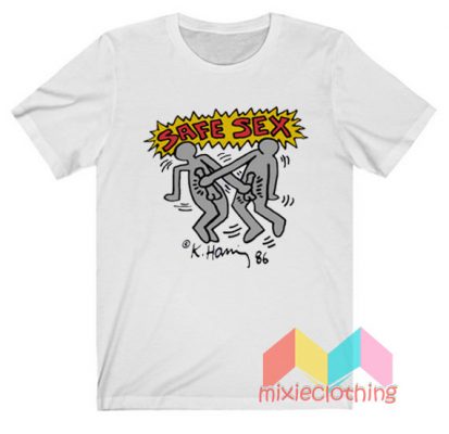 Keith Haring Safe Sex Harry Styles T Shirt Mixieclothing