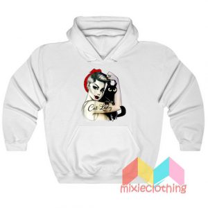 Official Cat Lady Girl Hoodie