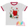 Vintage Snoopy And Woodstock Christmas T-shirt Ringer