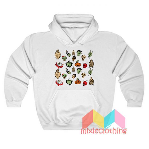 Halloween Illustration Pattern Hoodie