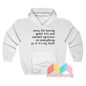 Sorry Having Great Tits And Correct Opinions On Everything Hoodie