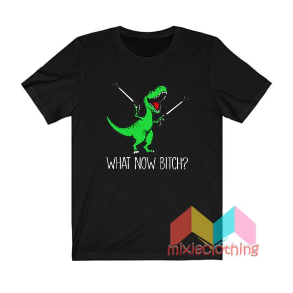 T Rex Dinosaur What Now Bitch T shirt