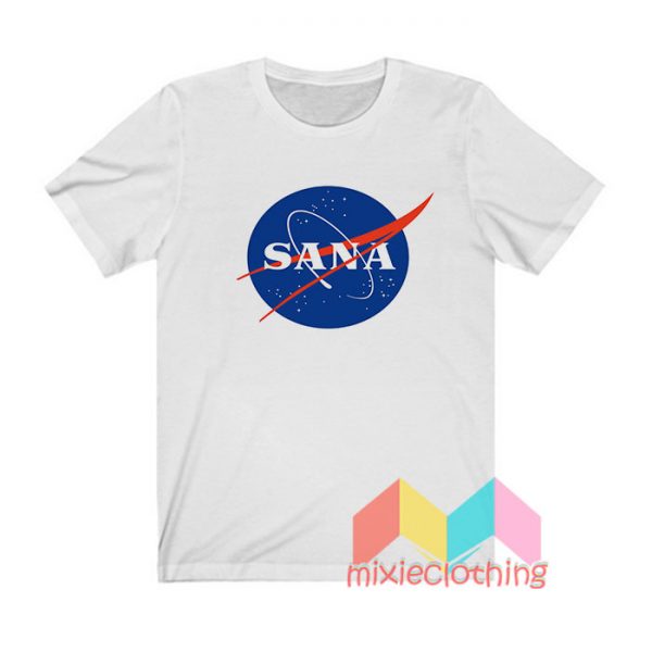 Twice Sana Nasa Logo Parody T shirt