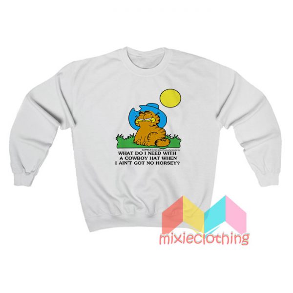 Vintage Garfield 1978 What Do I Need With A Cowboy Sweatshirt