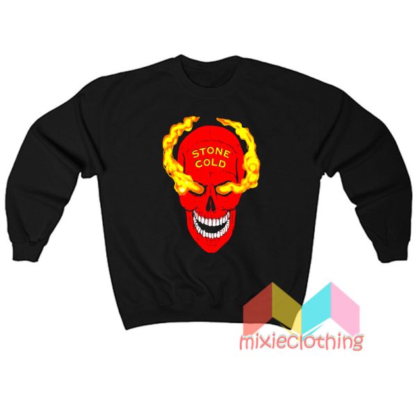 WWE Stone Cold Austin Red Skull Sweatshirt