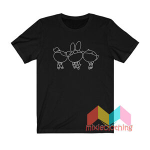 Powerpuff Girls Cartoon Minimalist Line T shirt