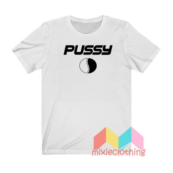 Pussy Pepsi Black Logo T shirt