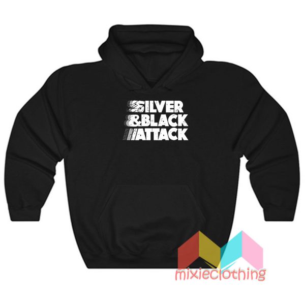 Silver And Black Attack Hoodie