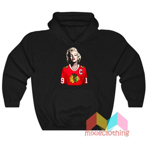 Marilyn Monroe Chicago Blackhawks Jonathan Toews Jersey Hoodie