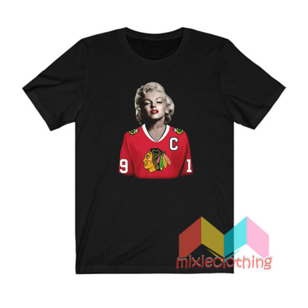 Marilyn Monroe Chicago Blackhawks Jonathan Toews Jersey T shirt