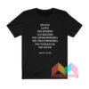 Peace Love No Sexism T shirt