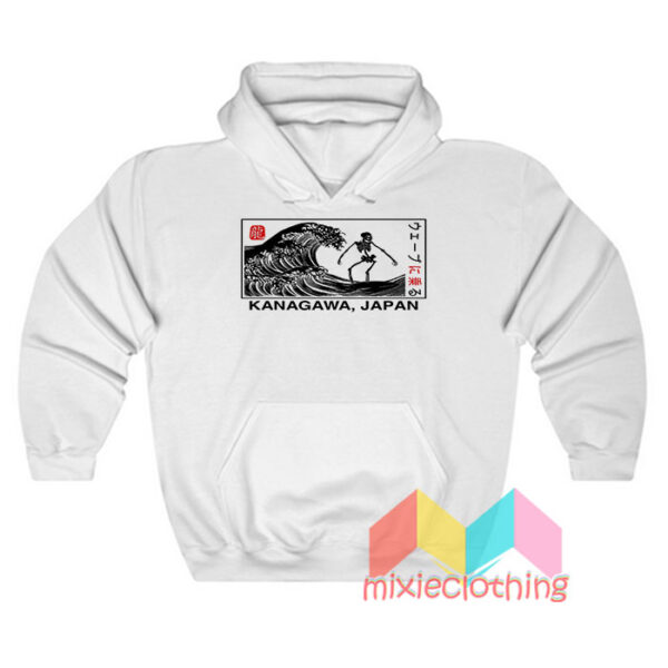 Kanagawa Wave Surfing Skeleton Hoodie