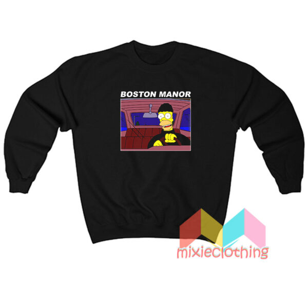 Boston Manor Homer Simpson Stealing Car Sweatshirt