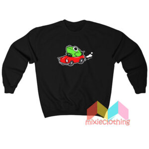 Frog Riding In A Car Sweatshirt