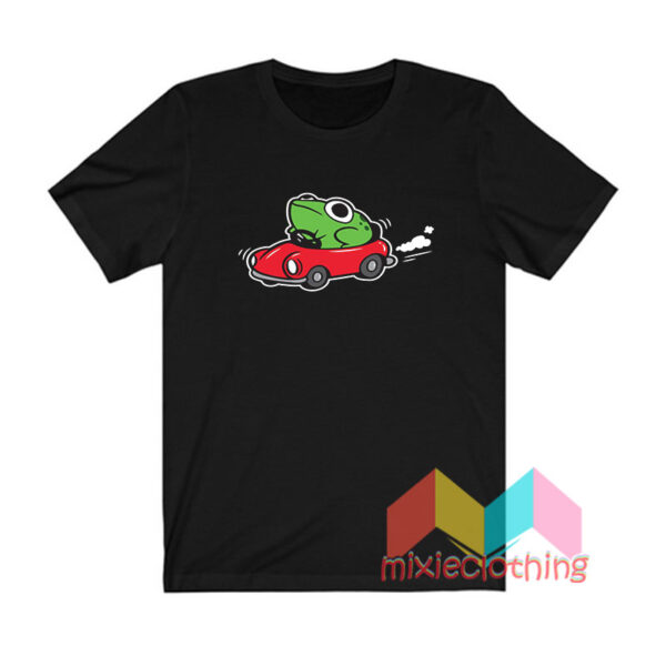 Frog Riding In A Car T shirt