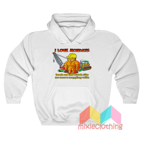 Garfield I Love Mondays Back On The Work Site Hoodie