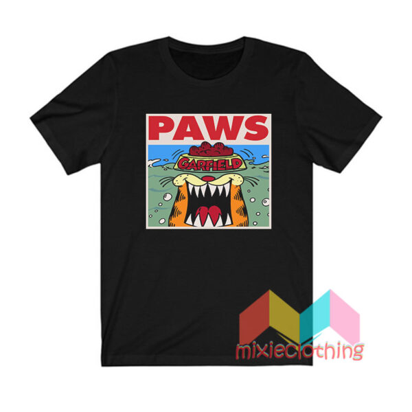 Garfield Paws Jaws Parody T shirt