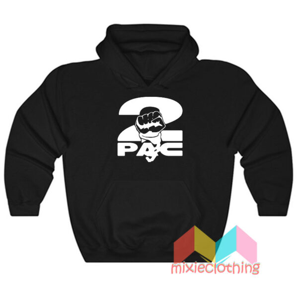 2pac Fist Overlap Old School Hoodie