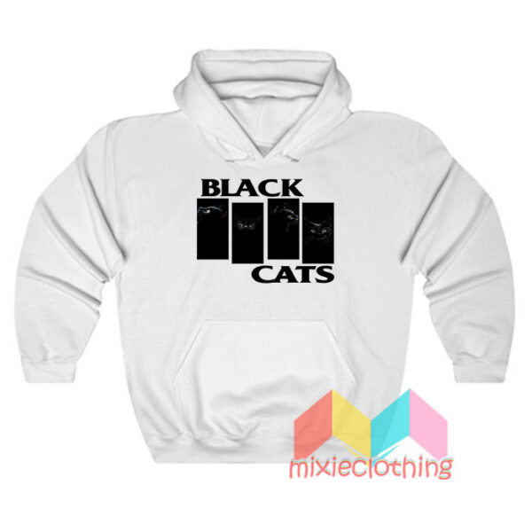 Black Cats Black Flag Logo Parody Hoodie