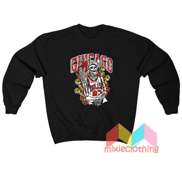 Chicago Bulls 23 Michael Jordan Skeleton Sweatshirt