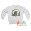 Cottagecore Frog Playing Banjo on Mushroom Sweatshirt