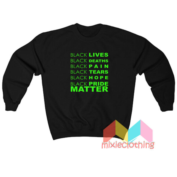 Black Lives Black Deaths Black Pain Sweatshirt