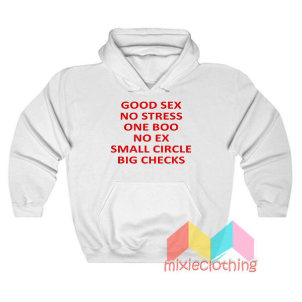 Good Sex No Stress One Boo No Ex Small Hoodie