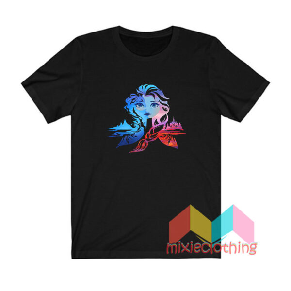 Frozen 2 Elsa Two Tone Gradient T shirt