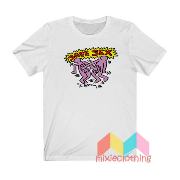 Harry Styles Keith Haring Safe Sex T shirt