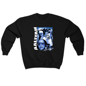 Aaliyah Vintage Rap University Blue Jordan Sweatshirt